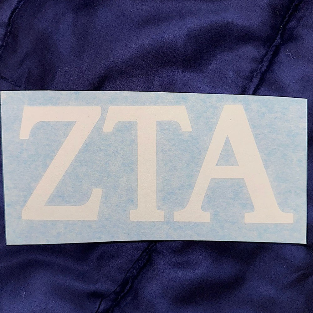 ɴᴡᴏᴛ ZTA Greek Letters Car Decal Sticker♛